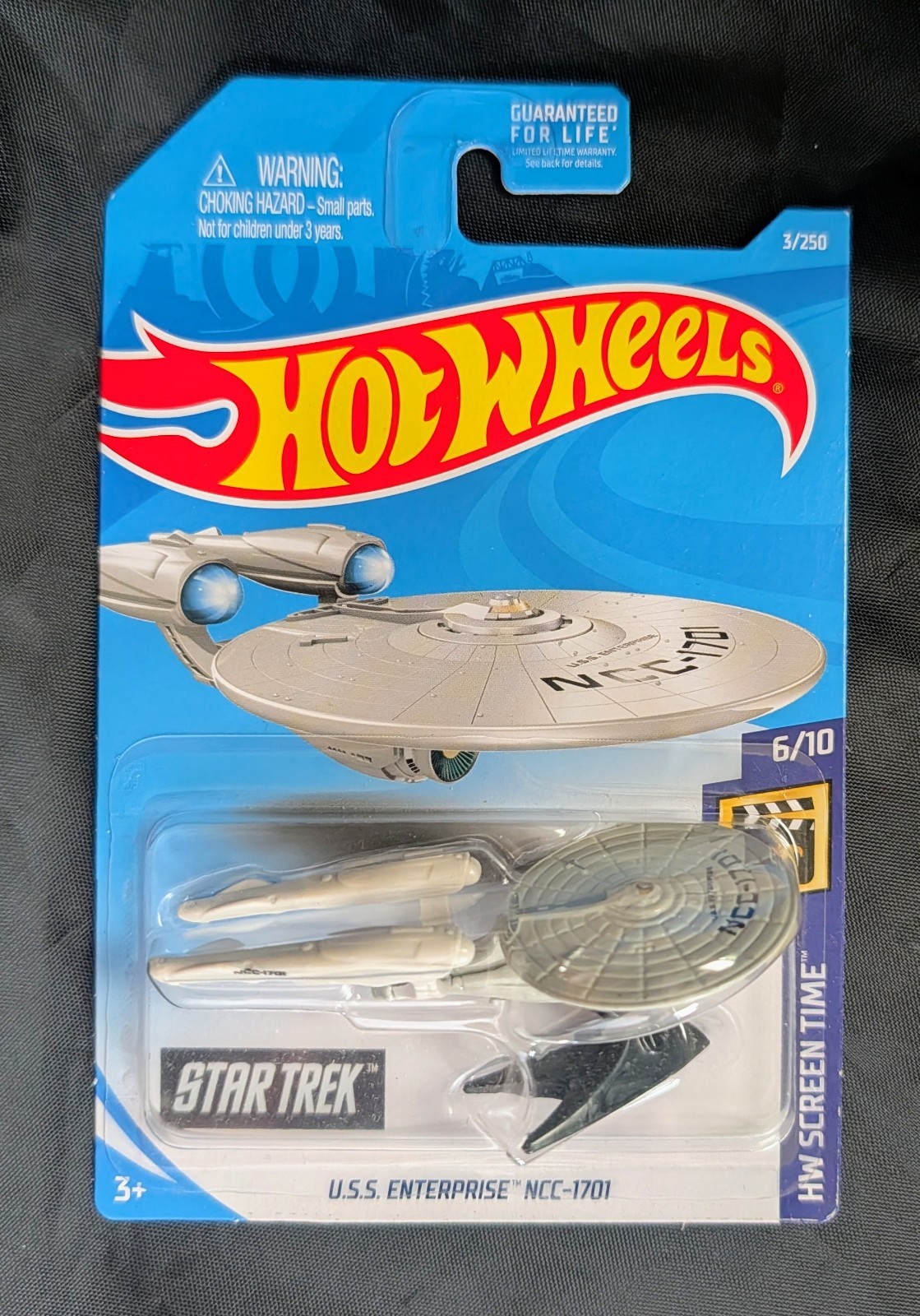 Hot Wheels Star Trek USS Enterprise NCC-1701 White With Stand And Protector Case