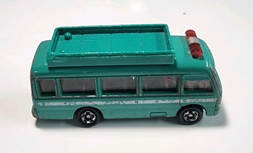 Tomica Tomy #92 Green Toyota Coaster 1/89 Diecast/Plastic Emergency Rescue