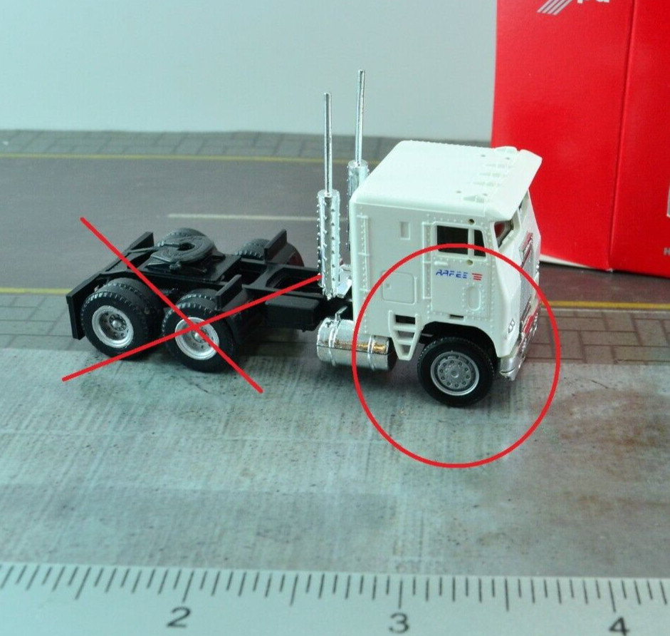 Herpa 052931 8X Single Wheel Sets Tire + Rims + Axles Tractor unit Truck 1:87 HO