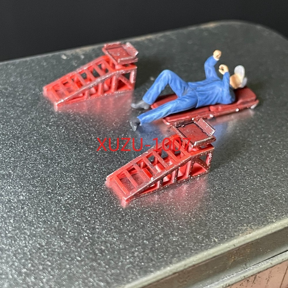 Diorama 1/64 Car Mechani Model Garage Maintenance Tools Set Scene Props Display