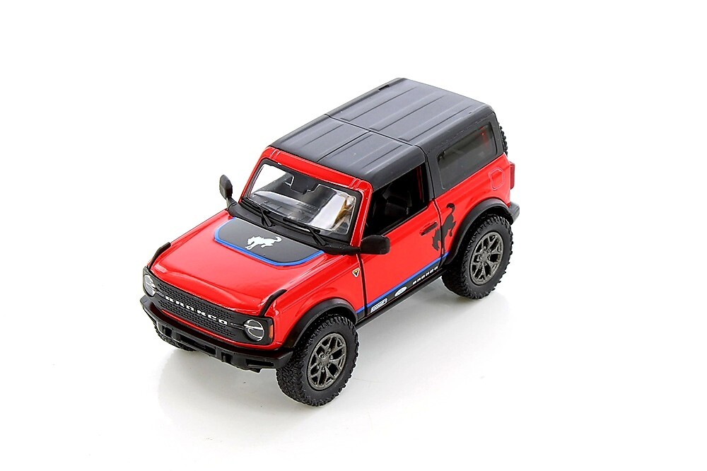5438DFB 022 BY KINSMART Ford Bronco Hard Top 1:34 Scale Diecast. Red (NO BOX)