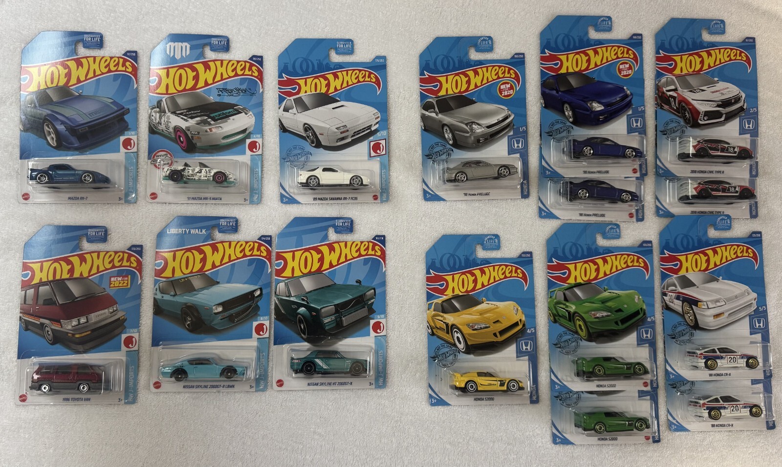 Lot of 16 Hot Wheels HW J-Imports + Honda Series Toyota Mazada Nissan