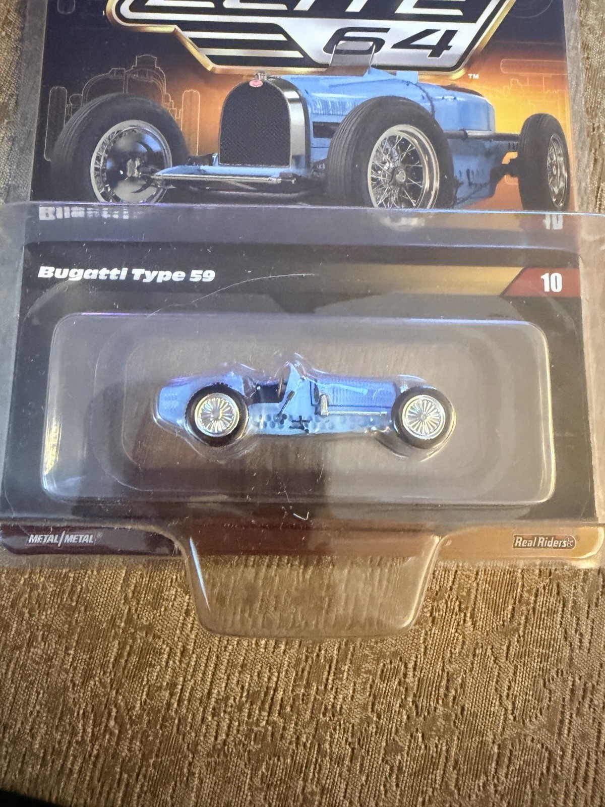 Hot Wheels Elite 64 Bugatti Type 59 Grand Prix Car -New-Mattel Creations