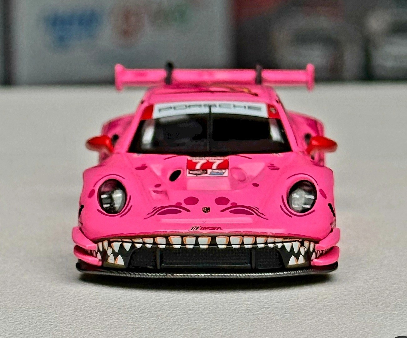 Mini GT 1:64 Porsche 911 GT3 R #77 AO Racing 2024 IMSA ROAD AMERICA