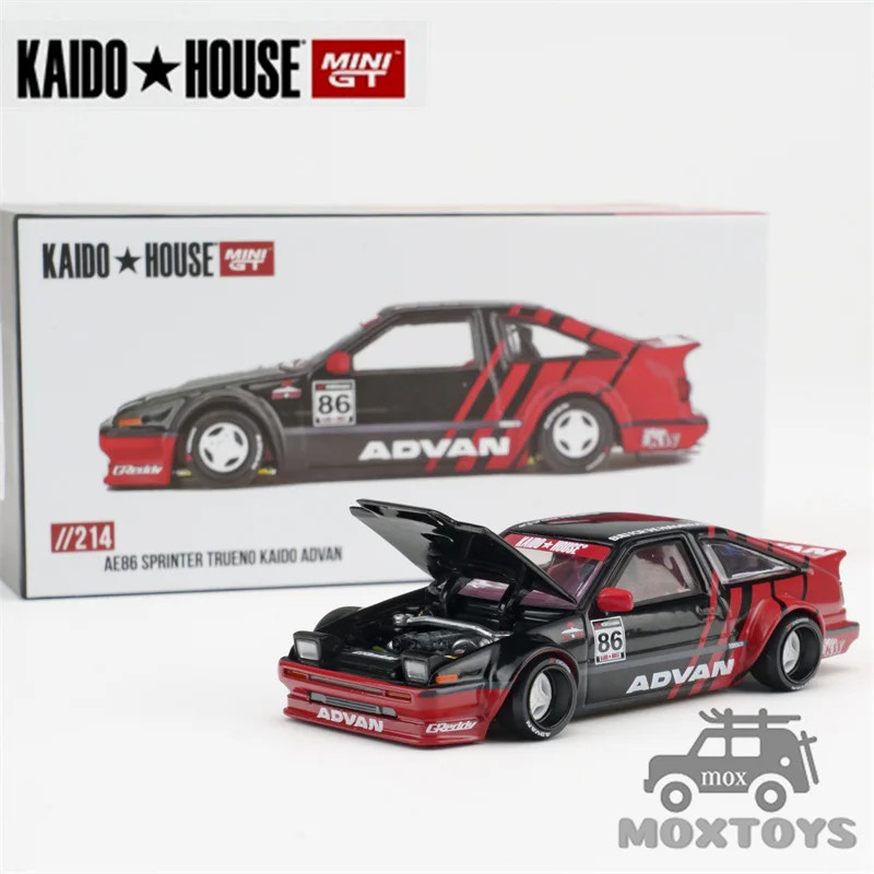 Kaido House x MINI GT 1:64 AE86 Sprinter Trueno ADVAN / M3 Green Model Car