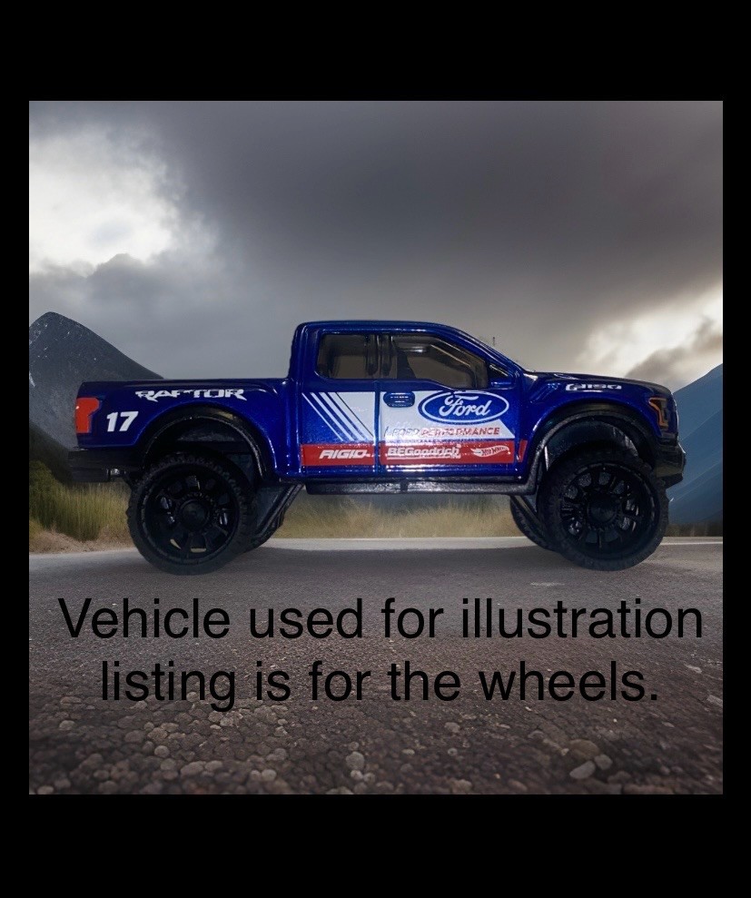1/64 wheels for lifted 4×4 off-road Diecast trucks 14mm x 8mm wide with axle