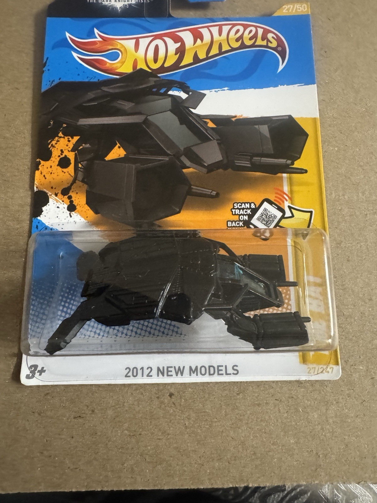 Hot Wheels 2012 New Models The Bat 27/50 Dark Knight Rises Batman & 2016 The Bat
