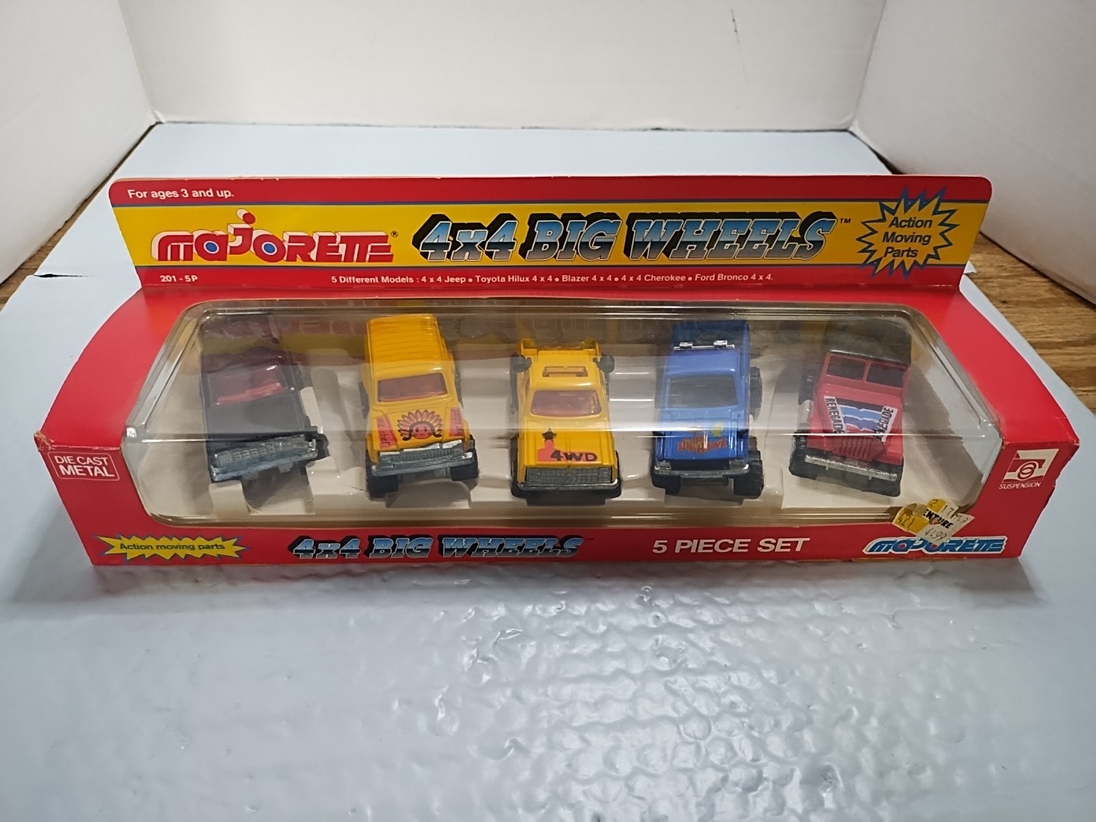 Majorette 4×4 Big Wheels 5pk Original Packaging SEALED AND FREE SHIPPING!!