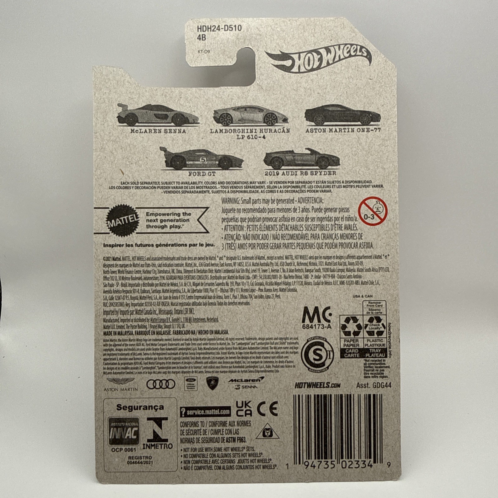 Hot Wheels United Kingdom Aston Martin One-77 1:64 Black Diecast Car