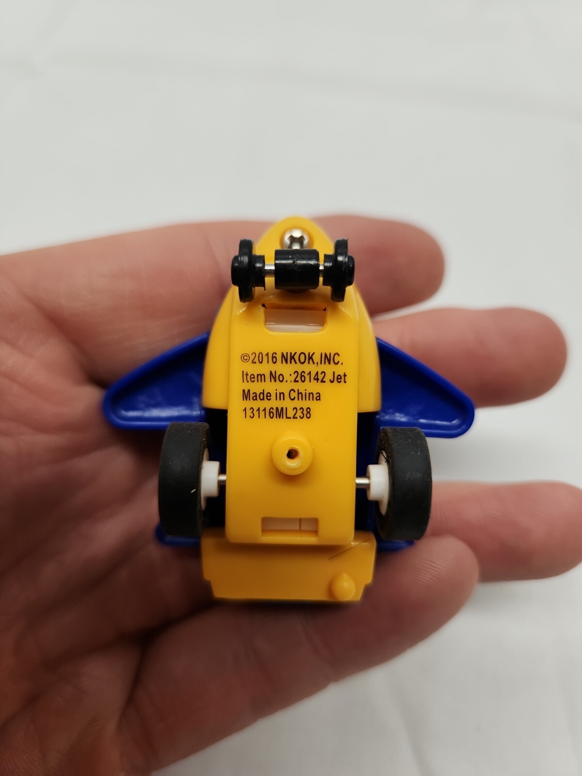 2016 NKOK Jet. Item # 26152 Blue and Yellow pull back and watch it go