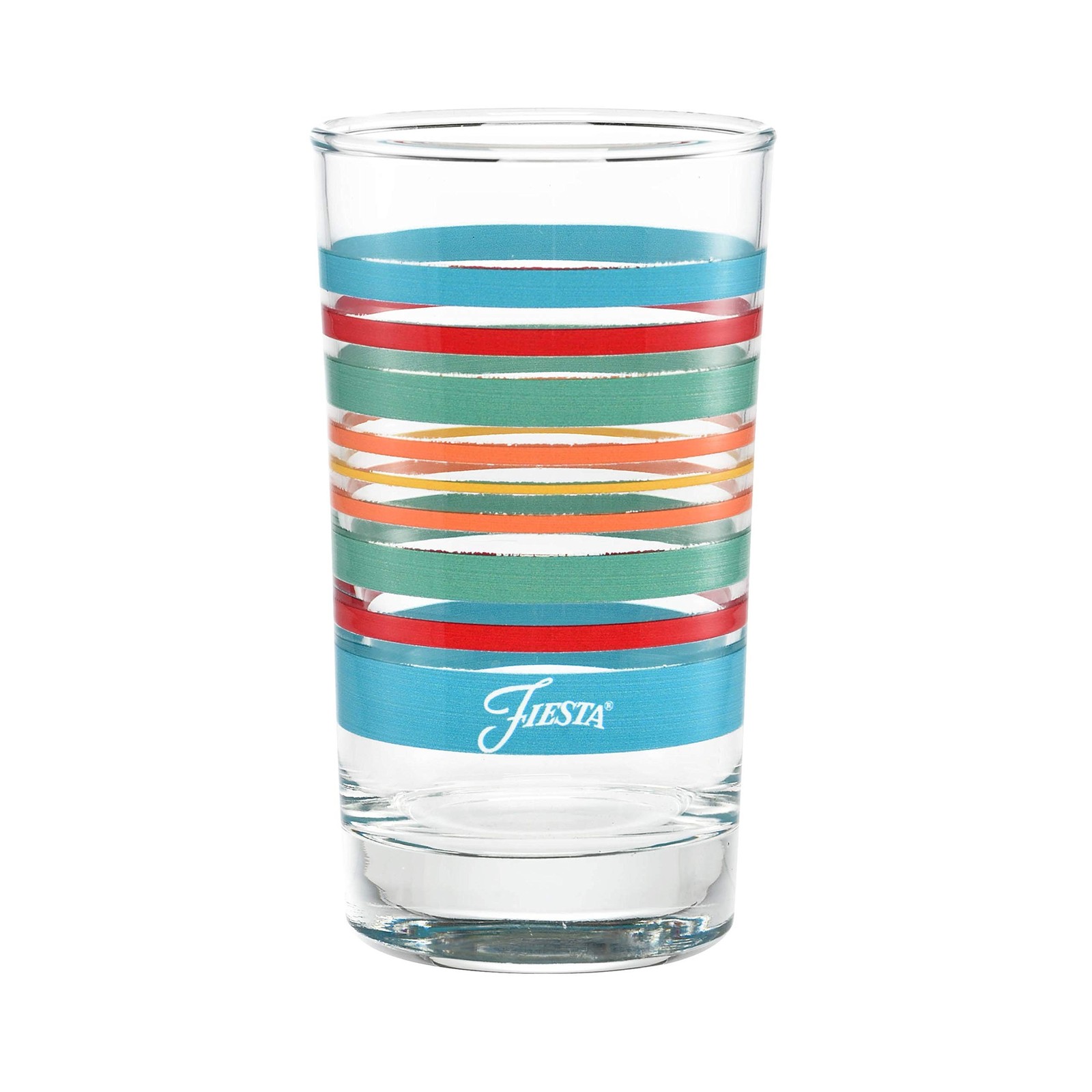 Culver Officially Licensed Fiesta Stripes 7-Ounce Juice Glass (Set of 4) (Rai…