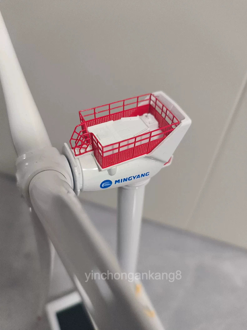 Mingyang MySE8.0 White Alloy Wind Turbine Model Solar Powered