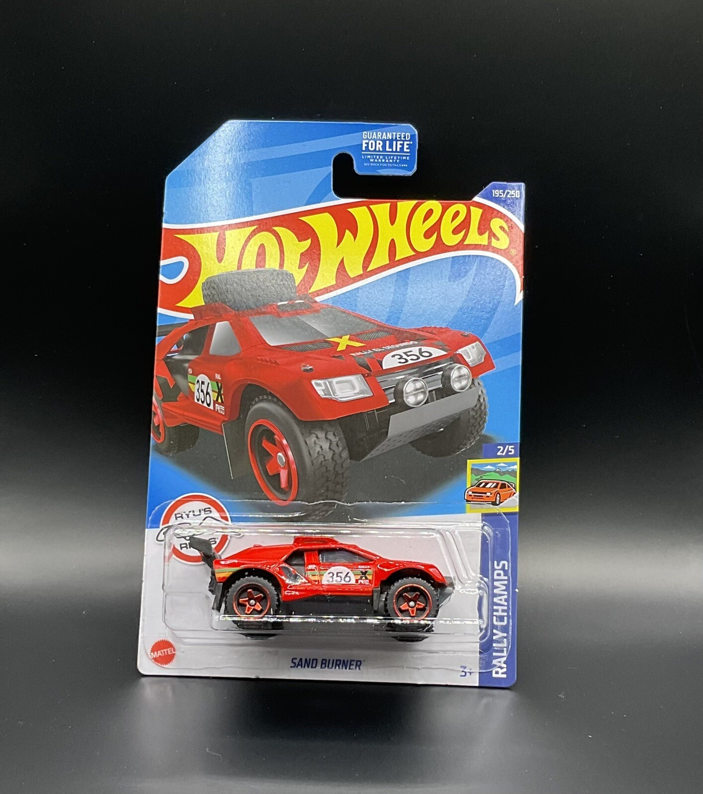Hot Wheels Red Multicolor Sand Burner Rally Champs “New”