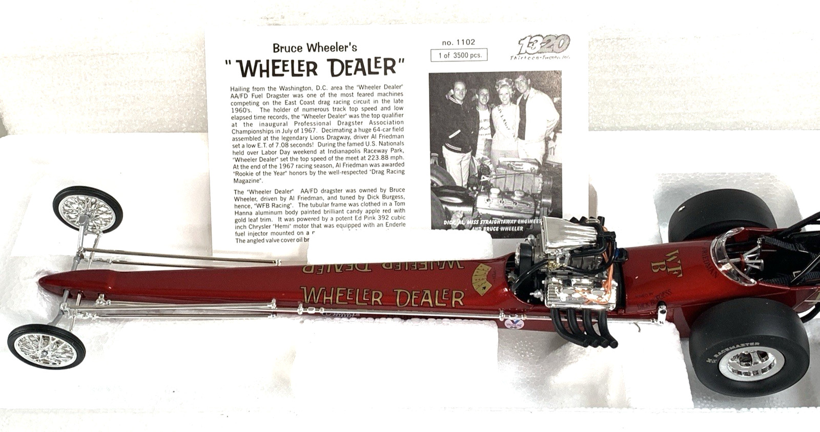 The Fuelers 1320 Bruce Wheeler’s WHEELER DEALER 1/24 Dragster #1102 NIB