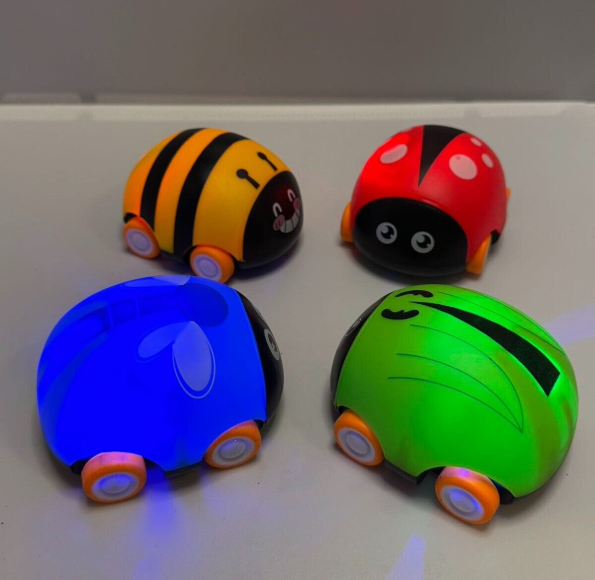 4 Pieces Animals Pull Back Cars Friction Powered Push and Go Back Toys Cars