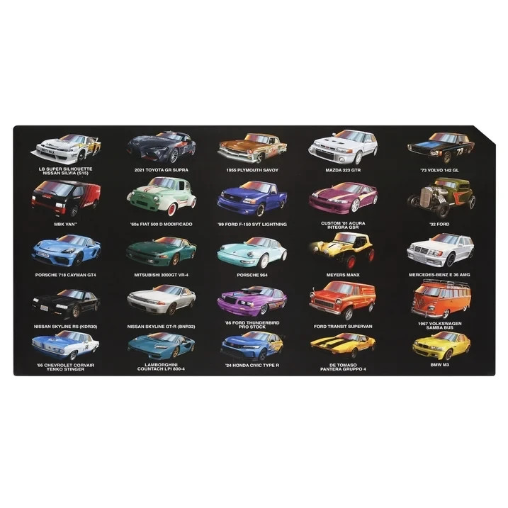 Hot Wheels Boulevard 25-Car Factory Set, Premium Die-Cast 1:64 Scale Sports Cars