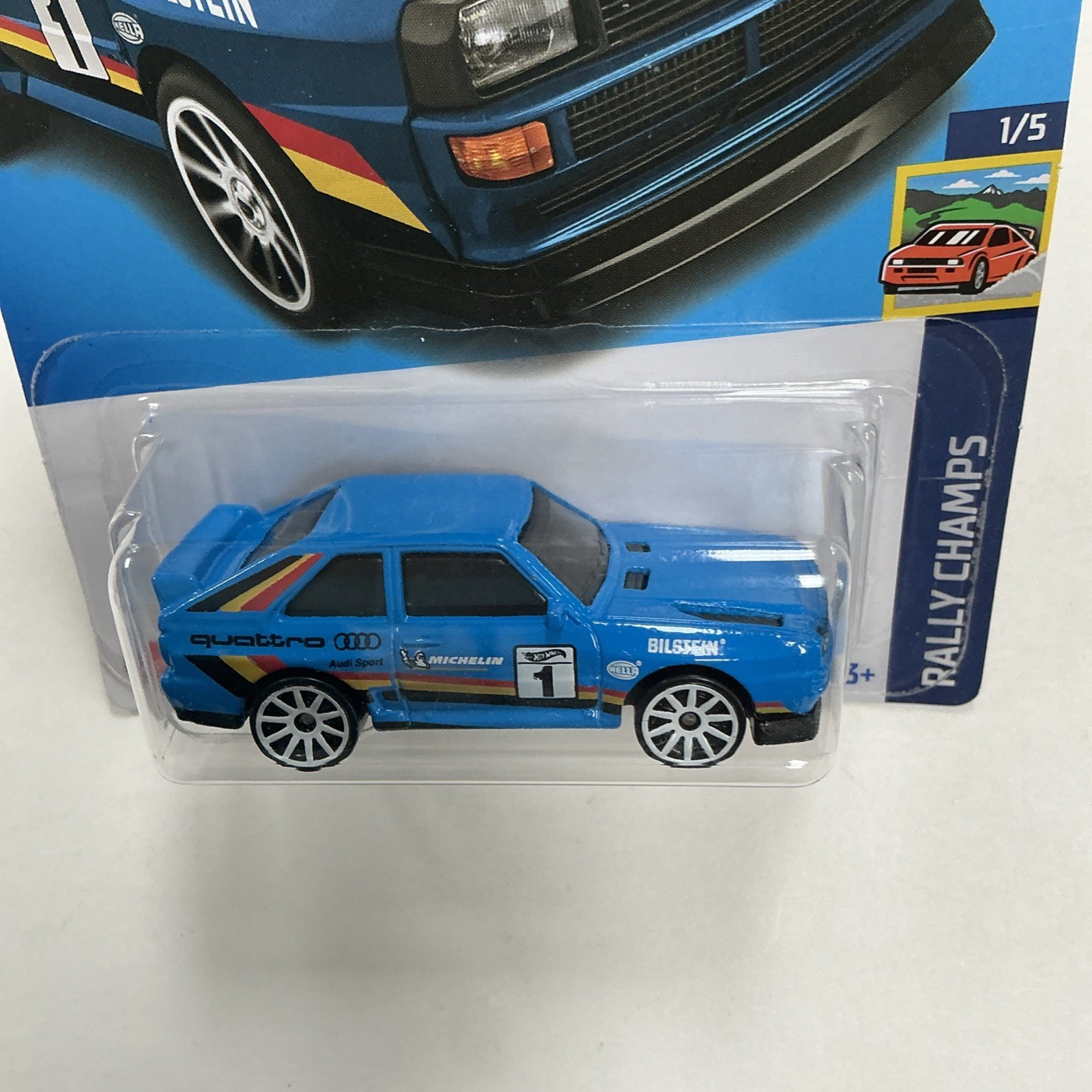 2022 HOT WHEELS RALLY CHAMPS 1984 AUDI SPORT QUATTRO DIECAST BLUE CAR 180/250 SH