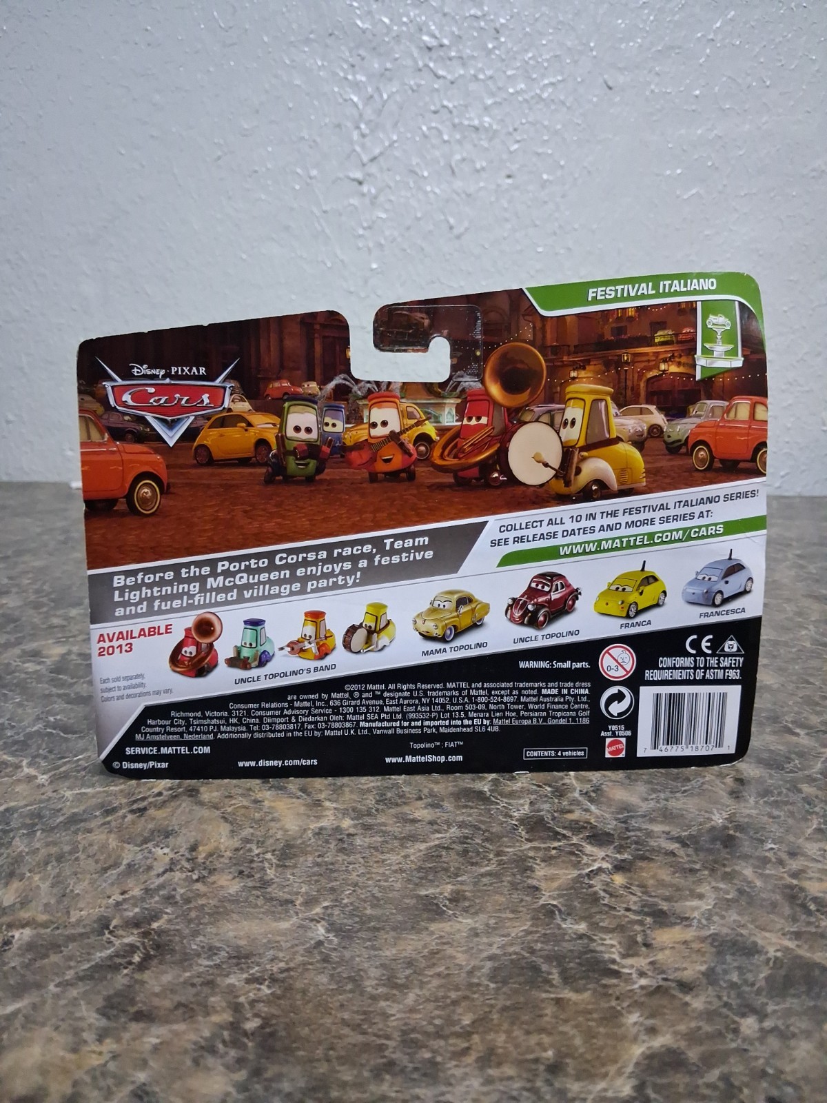Disney Pixar Cars Uncle Topolino’s Band Festival Italiano 4-Pack Mattel Y0515