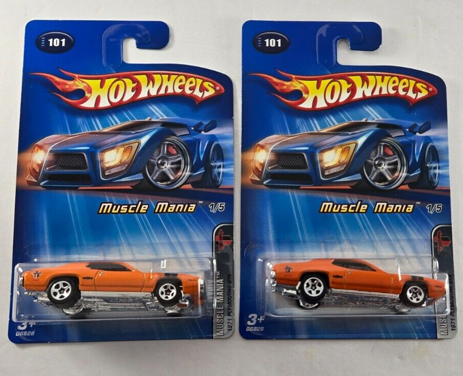 2005 HOT WHEELS MUSCLE MANIA SERIES 71 PLYMOUTH GTX KMART COLOR EXCLUSIVE LOT