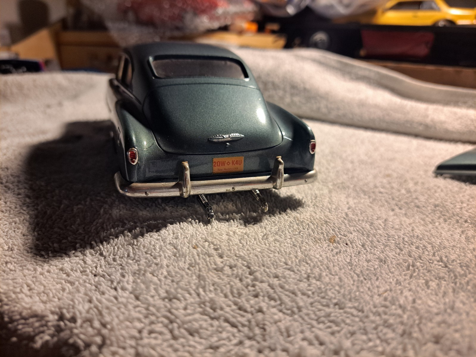 Green Custom Coupe Model Car w/ Exposed Engine, Used