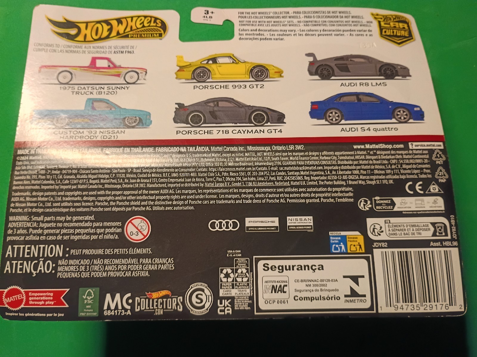 Hot Wheels Premium Car Culture Twin 2 Pack Audi S4 Quattro & Audi R8 LMS NIB