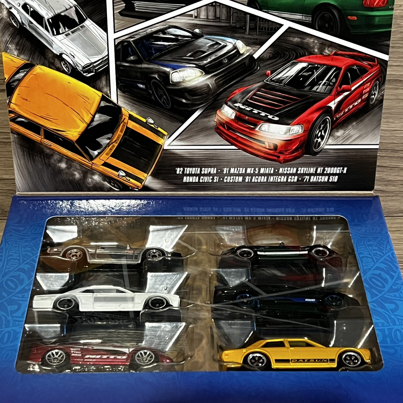 Hot Wheels Silver Series JDM 6-Pack – Factory Sealed – JBY77 Honda Toyota