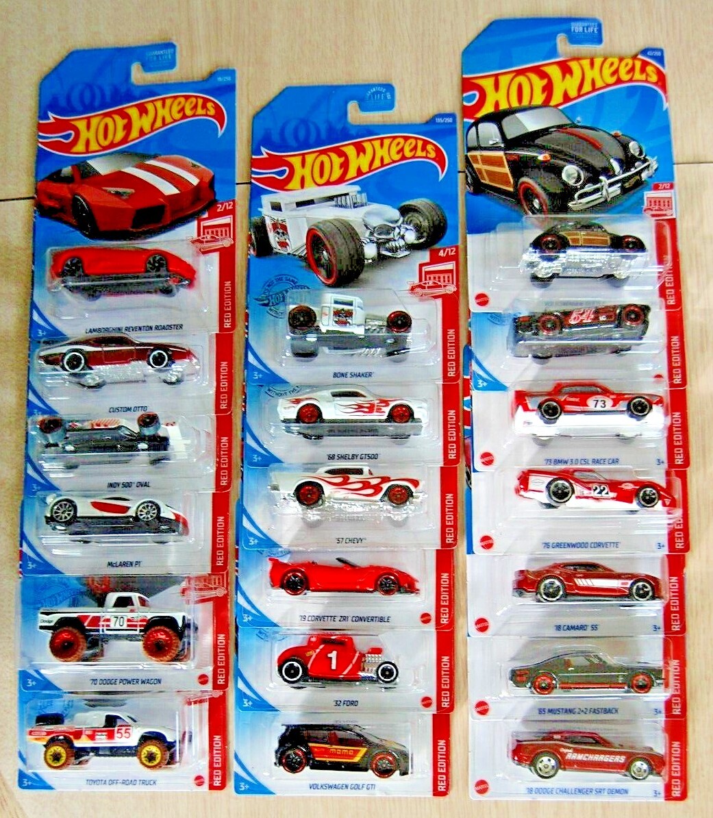Hot Wheels Exclusive TARGET Red Edition 2019-2022 *** YOU PICK & CHOOSE *** moc