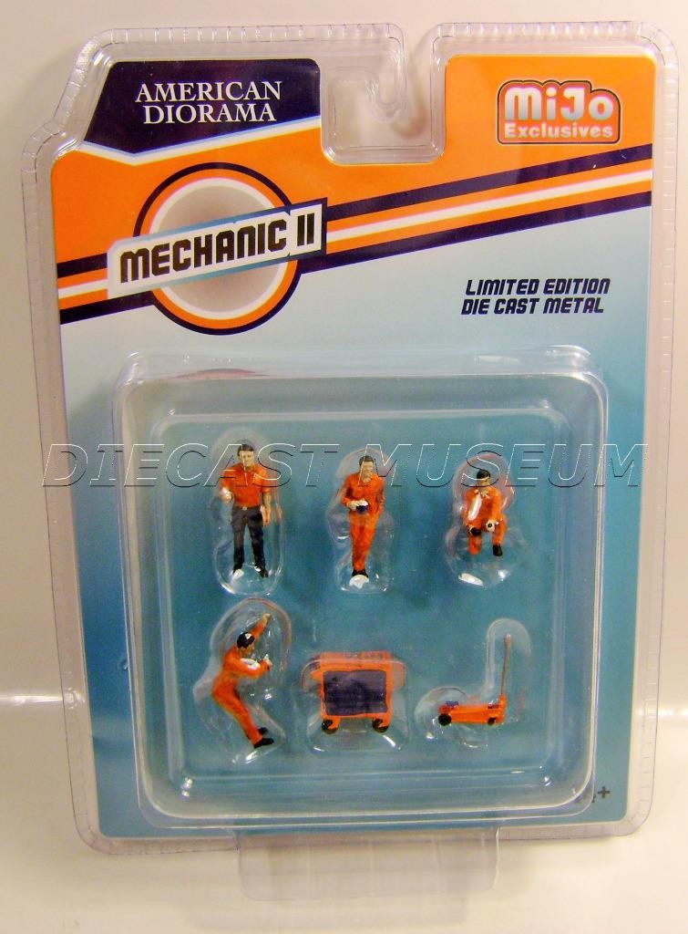 MECHANIC II FIGURES SET DIE CAST METAL 1:64 SCALE AMERICAN DIORAMA MIJO 2020