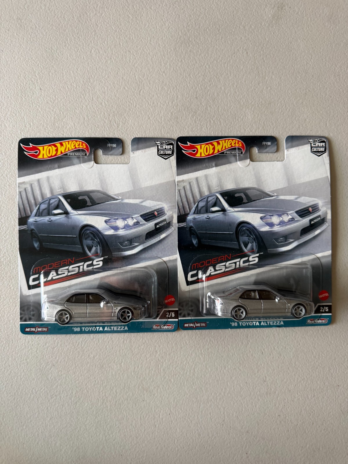 Hot Wheels Premium Modern Classics ’98 Toyota Altezza Lot of 2 BB1