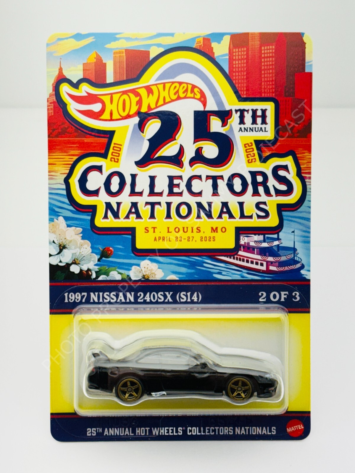 Hot Wheels 2025 25th Annual St Louis Nationals NISSAN 240SX S14 #525/6200 NEW !