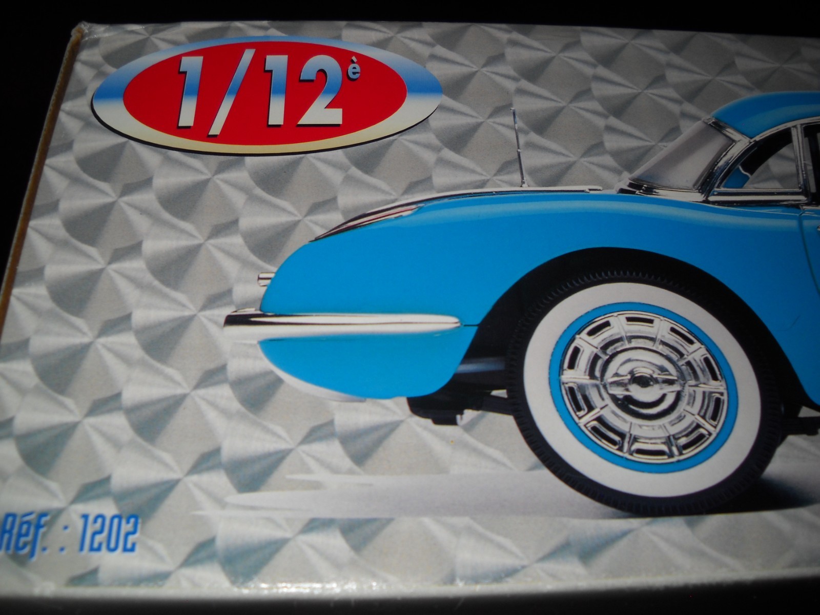 😎–SOLIDO REF.#1202**1958 CHEVROLET CORVETTE–1/12 BLUE H.T.w/REMOVABLE TOP😎