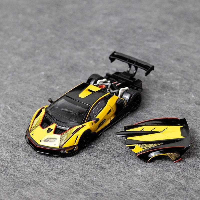 HH 1:64 Yellow Essenza SCV12 Racing Sports Model Diecast Metal Car