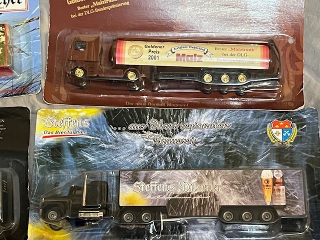 German Mercedes Man Beer Semi Trucks 1/87 scale lot B