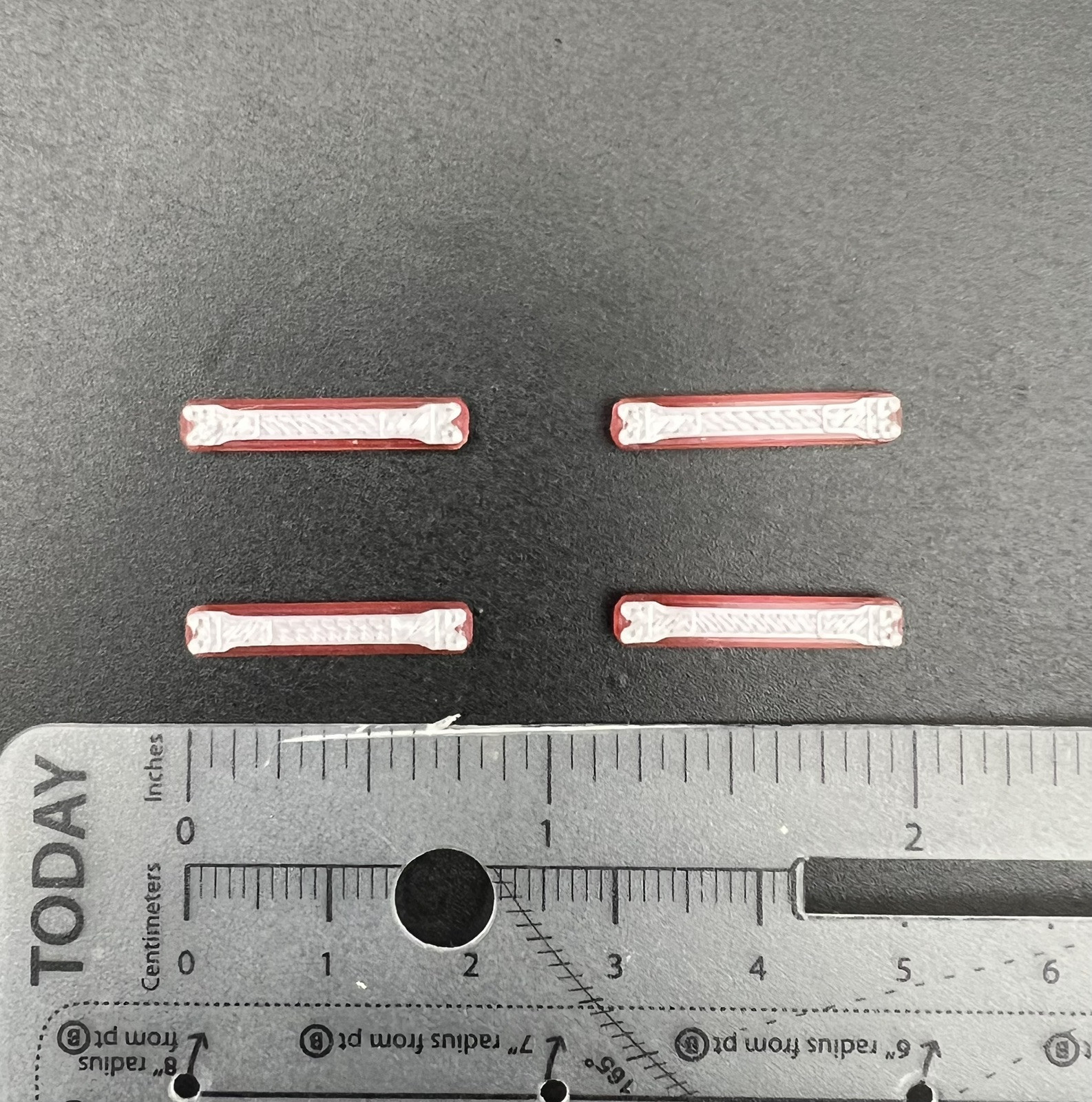 4 Pack 1/87 HO Scale Red Long Code 3 MX7000 Lightbar Police Fire Truck Ambulance