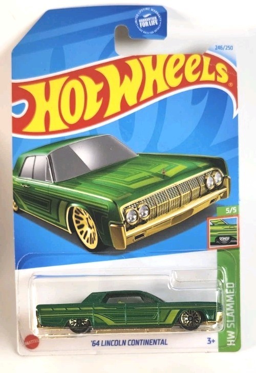 2 Car Lot Hot Wheels DG Exclusive ’64 Lincoln Continental Green ’24 Orange ’26