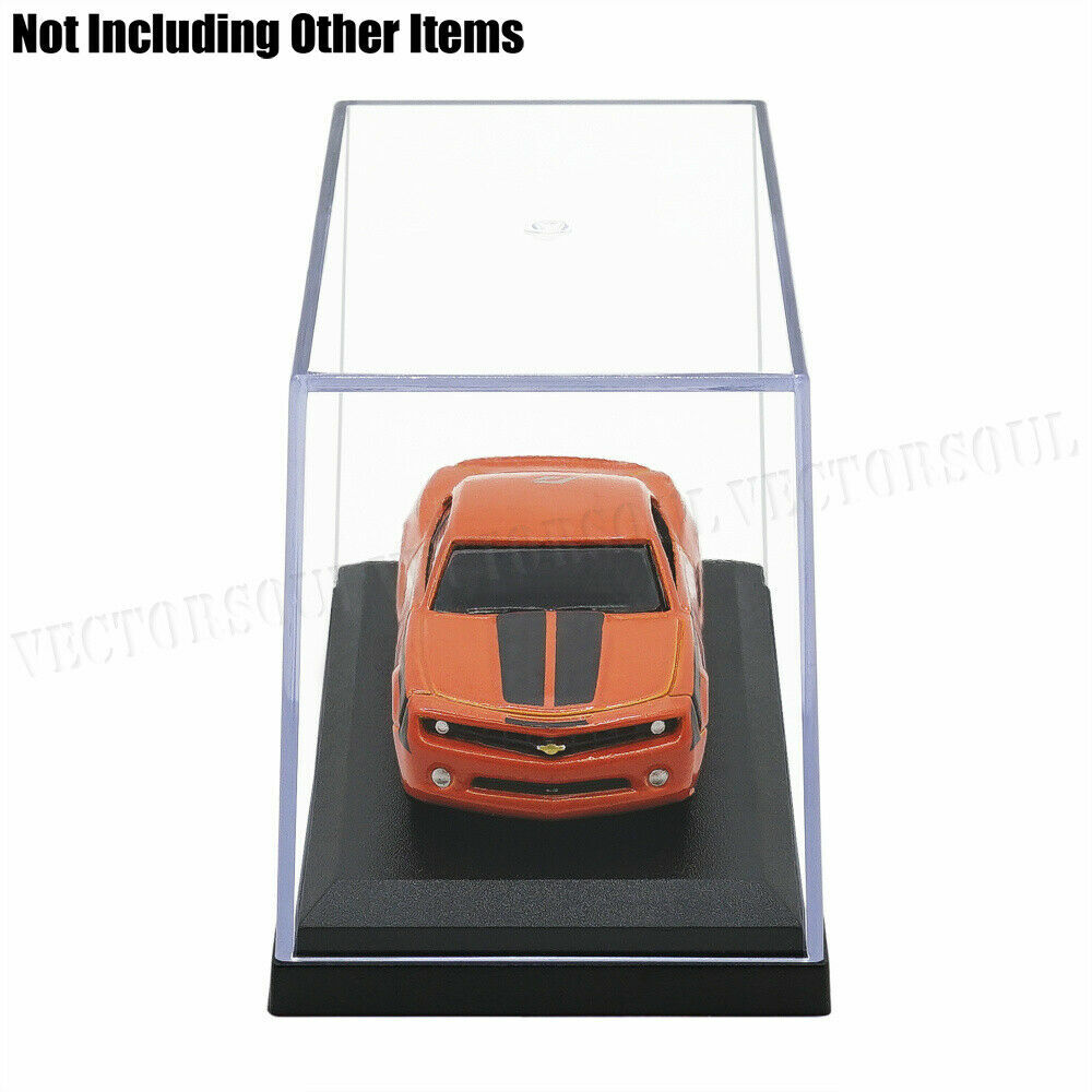 Small Clear UV Acrylic Plastic Display Box Case Dustproof Protection Toy Decor