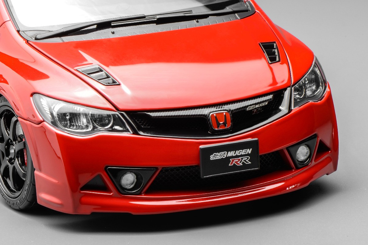 MotorHelix 1/18 Honda Civic Type R FD2 MUGEN RR Model Car Red Toys Gifts Display