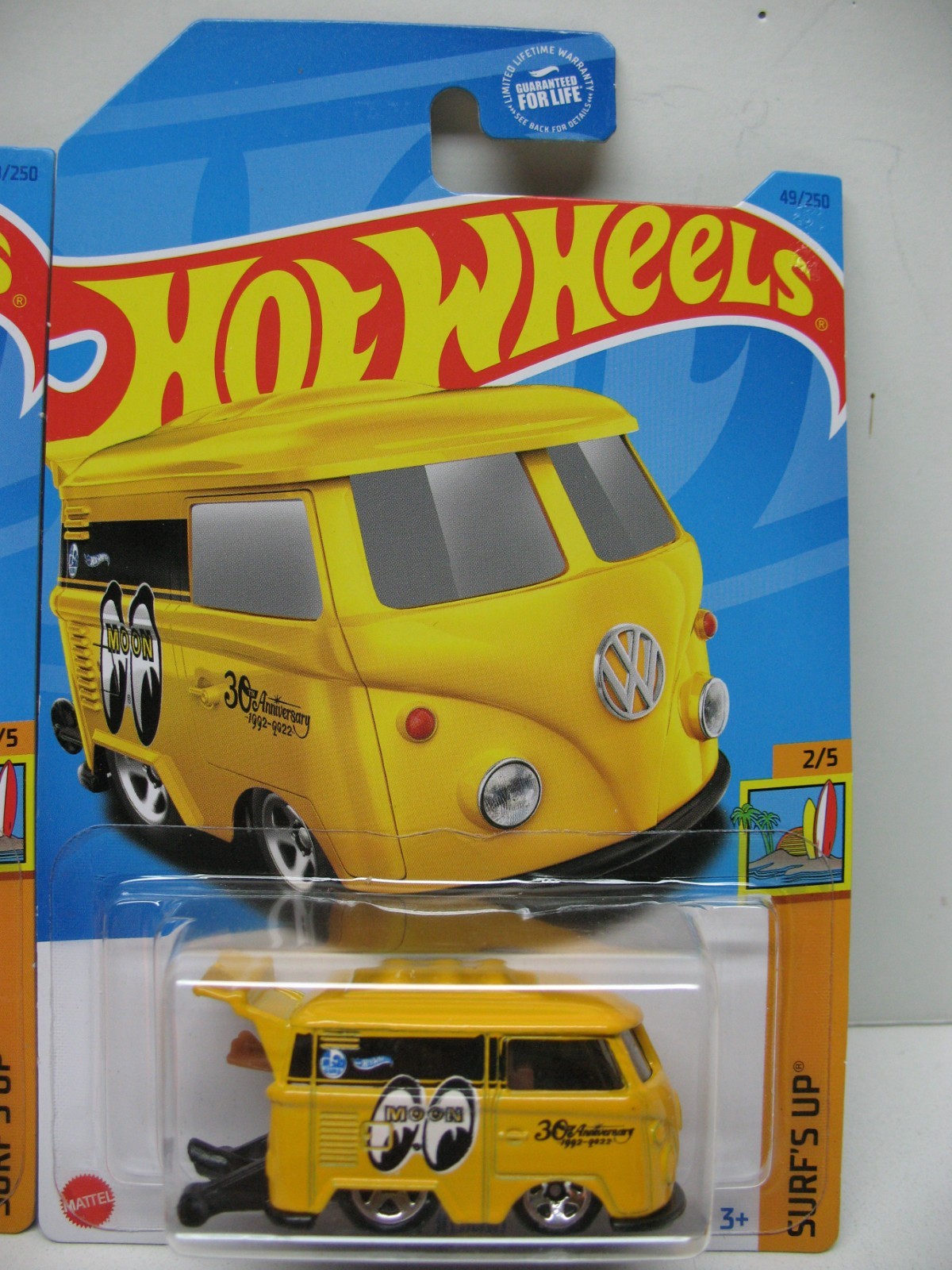 Lot Of 2 Hot Wheels Kool Kombi Moon Eyes Yellow Surf’s Up