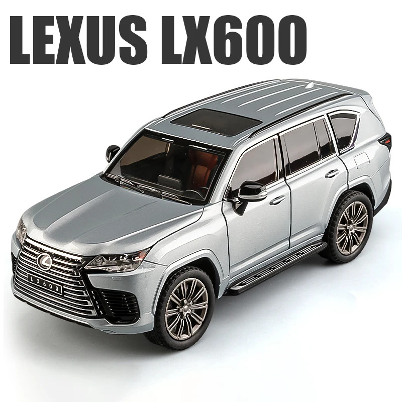 1:24 Lexus LX600 SUV Alloy Diecast Car Model Sound Light Kid’s Toy Collectibles