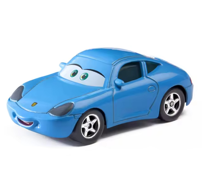 Disney Pixar Cars Blue Sally Carrera Diecast 1:55 Porsche Style Green Eyes Xmas