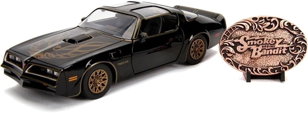 1977 Pontiac Firebird Trans Am Black with Replica Buckle Smokey and The…