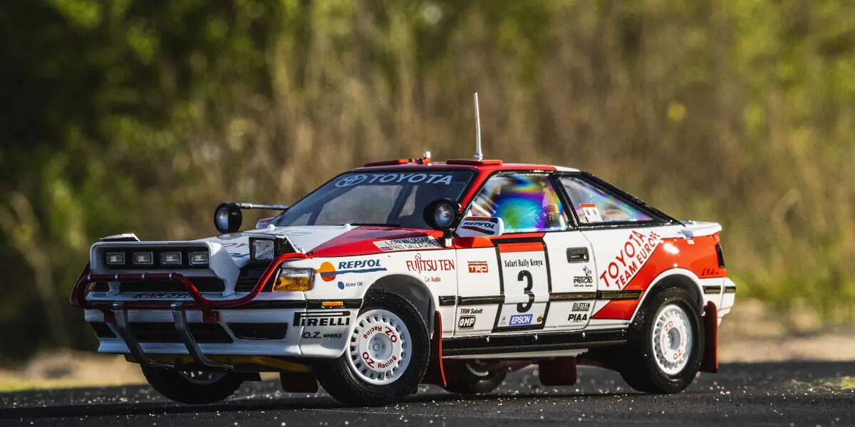KYOSHO 1:18-scale Toyota Celica GT-FOUR (ST165) 1990 Safari #3 – 08961A