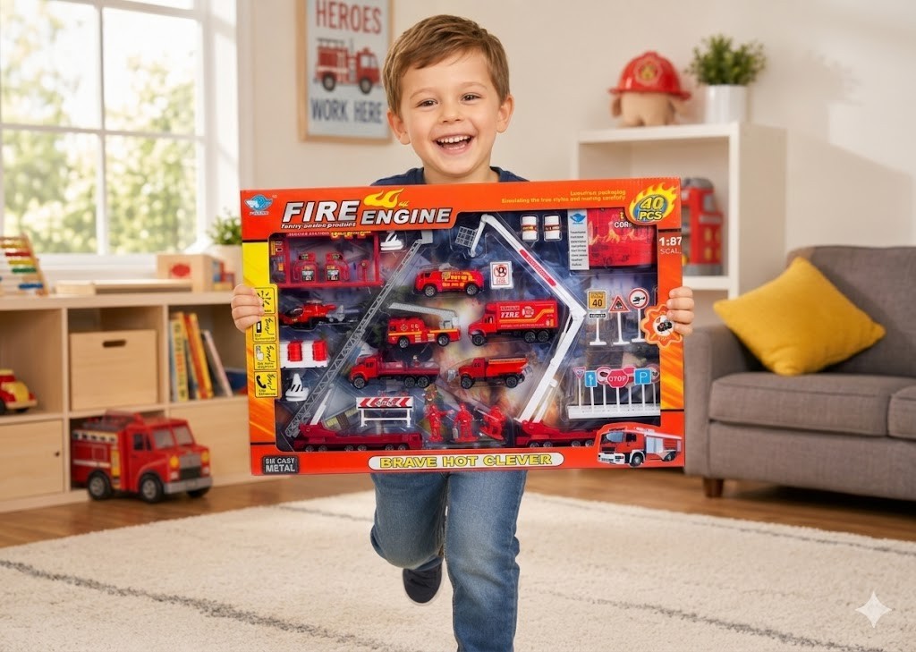 Big-Daddy Fire Rescue Toy Play Set To Create a Perfect Emergency Scene