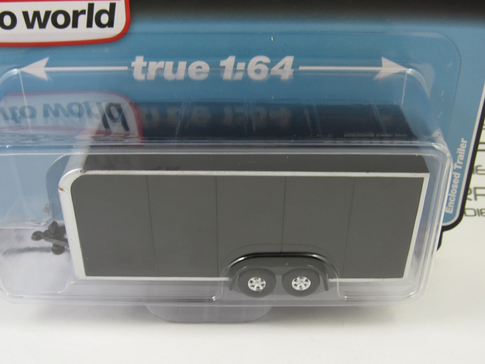 2026 Auto World 1:64 SURPLUSgoodies Exclusive: BLACK Car/Truck ENCLOSED TRAILER