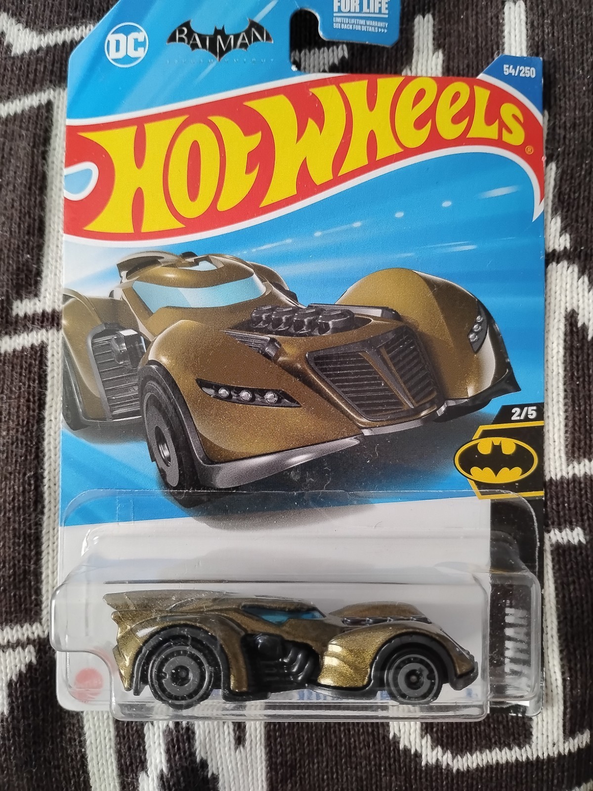 2025 Hot Wheels #54/250 Batman Arkham Asylum Batmobile 2/5 Bronze Gold