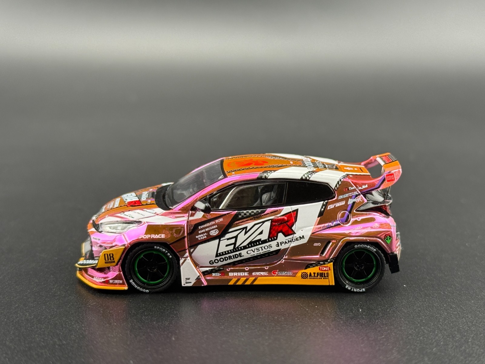 Pop Race EVA RT Production Model Custom Type-08 Goodbride GR Yaris 640220 1/64