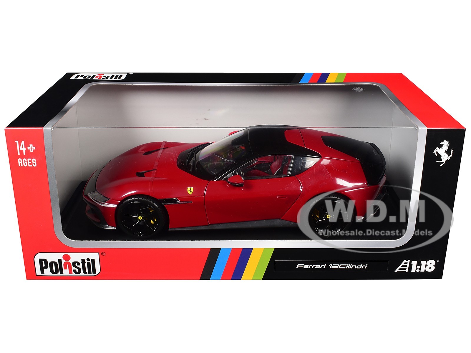 2024 FERRARI 12CILINDRI ROSSO CORSA RED 1/18 DIECAST BY POLISTIL 18FE02010-WB