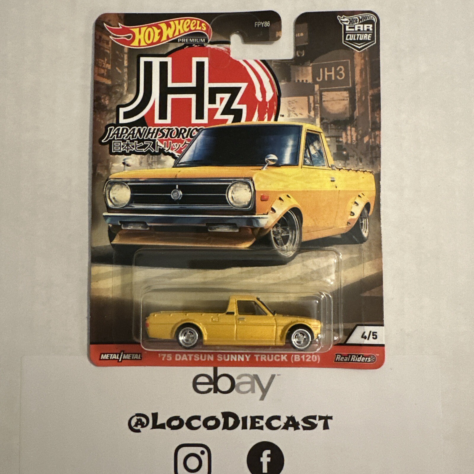 HOT WHEELS ’75 Datsun Sunny Truck B120 Car Culture Japan Historics 3