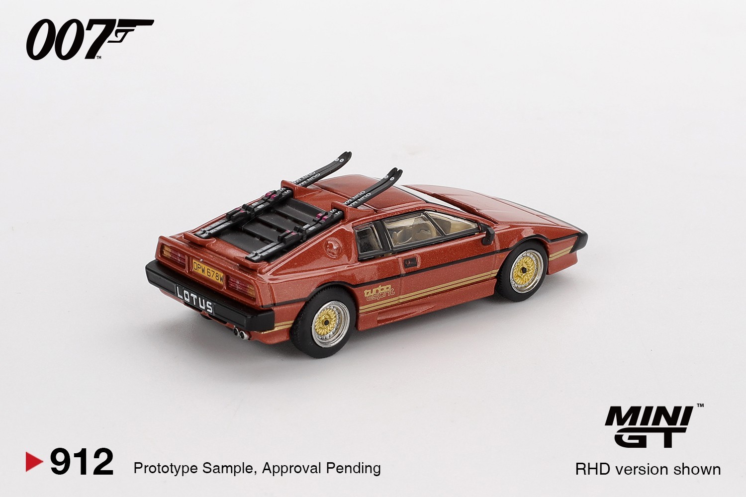 Mini GT 1:64 Lotus Esprit Turbo Copper Fire Metallic “For Your Eyes Only” #912
