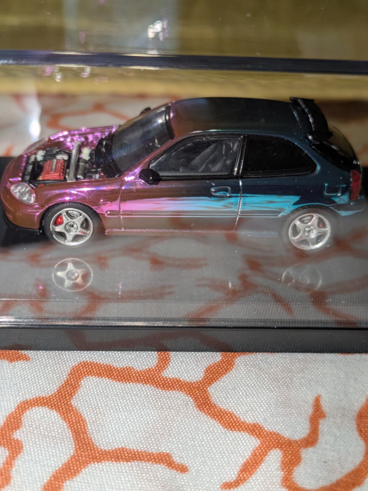 Motorhelix 1:64 Civic Ek9 Custom Chrome Color Diecast